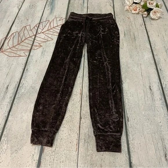 Lululemon 2 ready to crush velvet joggers French press chocolate brown lounge - Picture 3 of 12